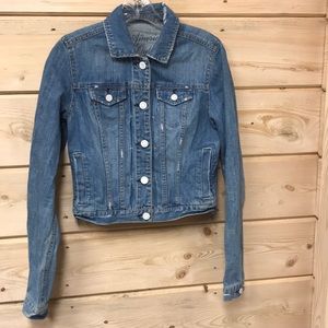 American Eagle Distressed Jean Jacket Sz S